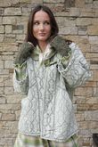 Dolman Cotton Quilted Jacket Vintage Washed Khaki